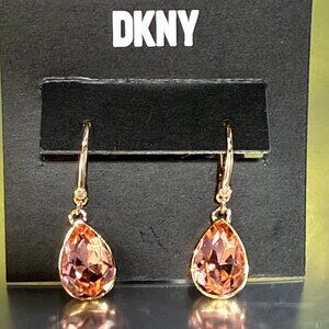 NEW DKNY Stone Teardrop Lever Back Earrings